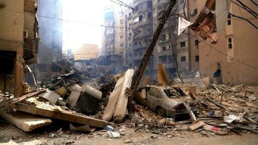 Destruction in Beirut's southern suburbs