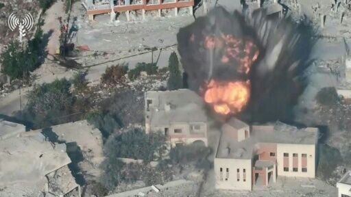 Israeli army footage of strikes targeting Hezbollah militants