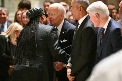 Three US presidents joined celebrities and the extended Kennedy clan in honoring the family's late matriarch Ethel Kennedy