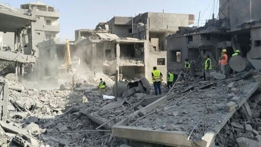 Destruction the day after an Israeli strike on a south Lebanon village