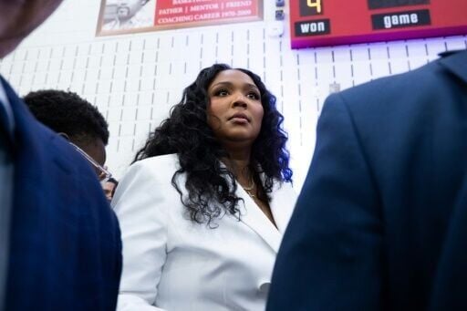 Lizzo attends a get-out-the-vote campaign rally with Vice President and Democratic presidential candidate Kamala Harris in Detroit