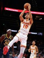 NBA Draft top pick Zaccharie Risacher of France shoots for the Atlanta Hawks